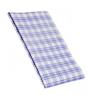 Салфетка хозяйственная Vileda Professional ТиТауэл микро 40х60см, белая/синяя клетка