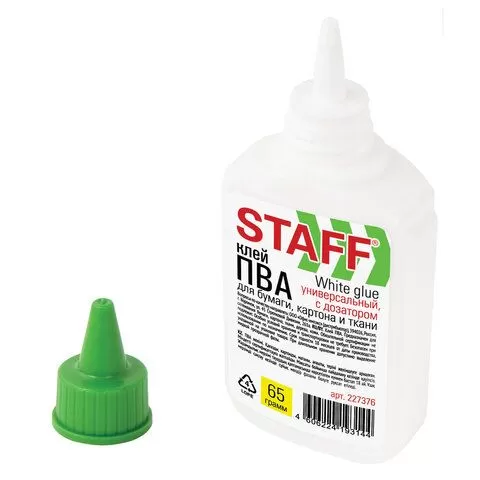 Клей ПВА STAFF EVERYDAY 65 г, с дозатором