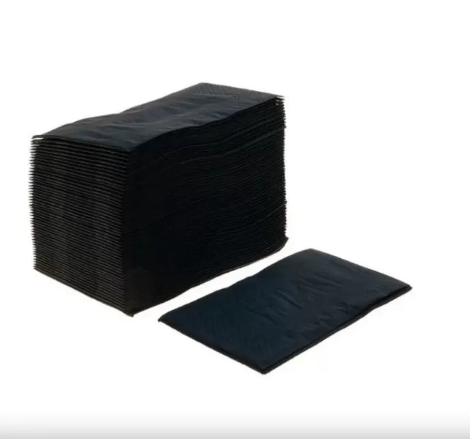 Салфетки бумажные 2сл 33х33 200л/упак черные сложение 1/8 /9