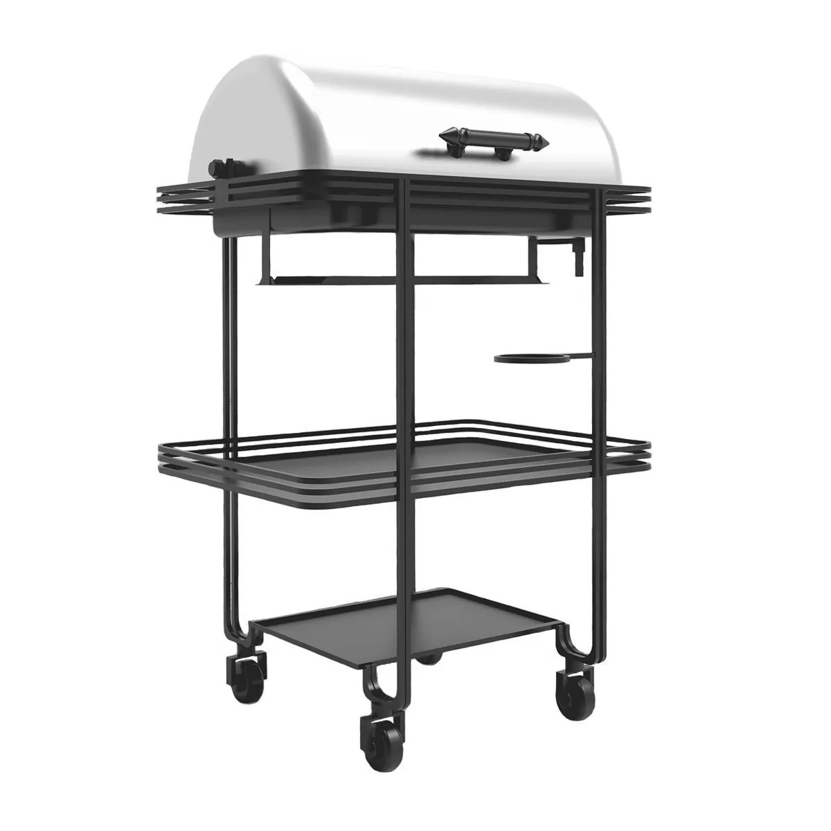 Станция с мармитом,на колесиках,нержавеющая сталь 69*60*10 см.  P.L.—Hotelware