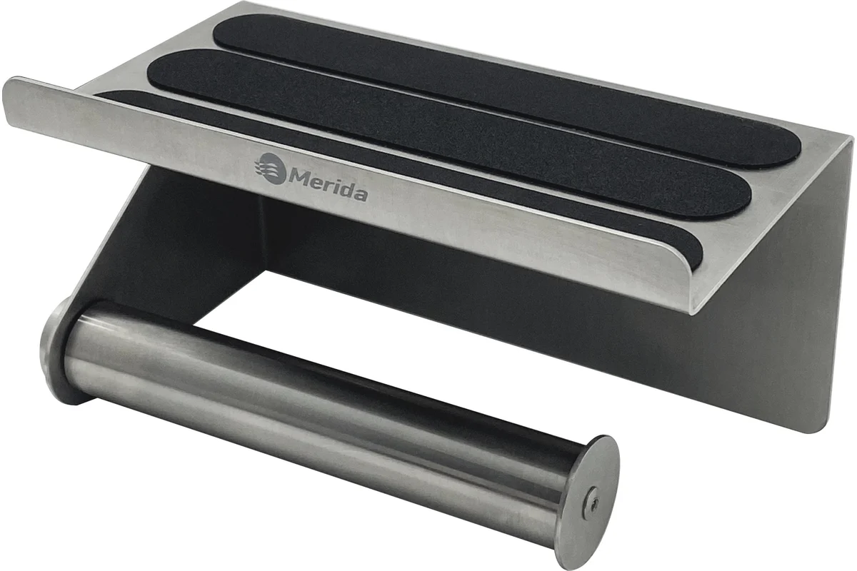 Держатель бытовой туал. бумаги с полкой «MERIDA STELLA R», матовый