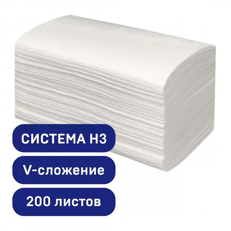 Полотенца листовые V слож. 2сл 200л Барные Вещи /20 Н3