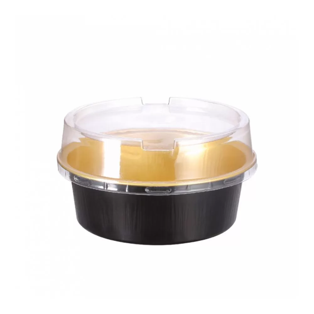 Форма для выпекания 150 мл, 9,3 см, 100 шт, алюминий, черный/золотой, без крышки, Garcia de Pou