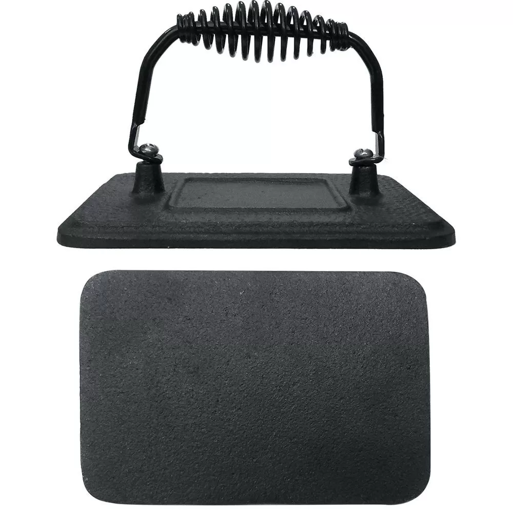 Пресс для для жарки мяса 17*11 см, прямоугольный с ручкой, чугун, P.L. Proff Cuisine