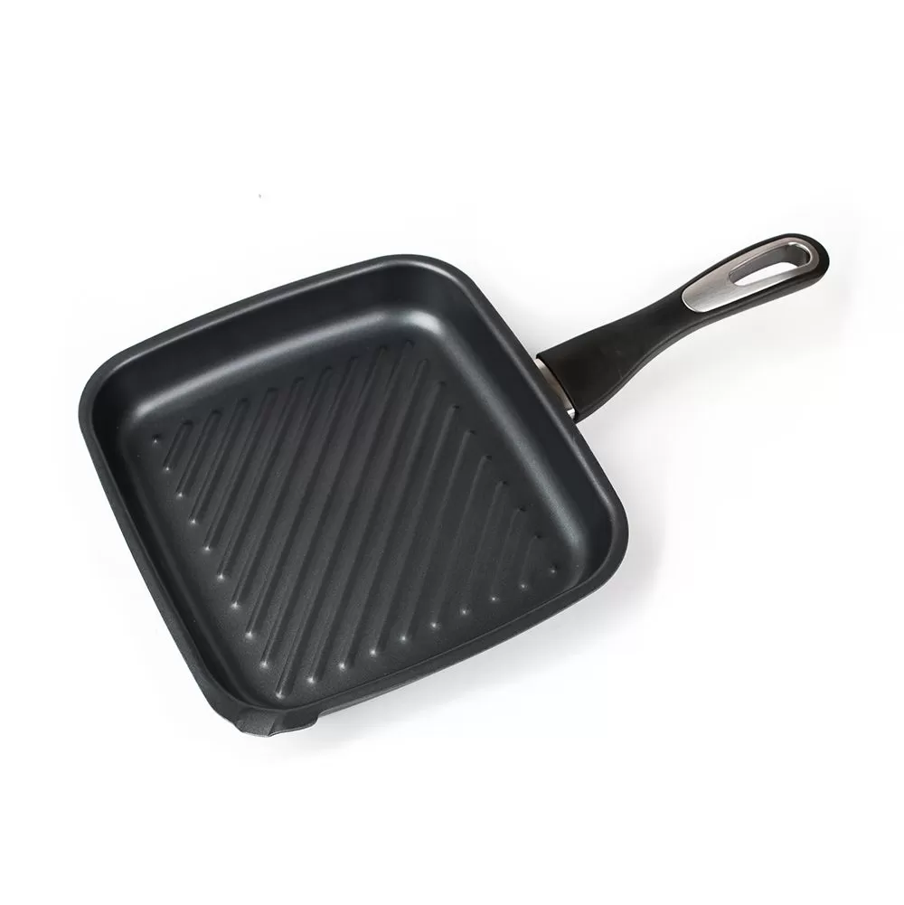 Сковорода-гриль 26*24 см, h 3,5 см, углеродистая сталь с антиприг. пок.,индукция, P.L. Proff Cuisine