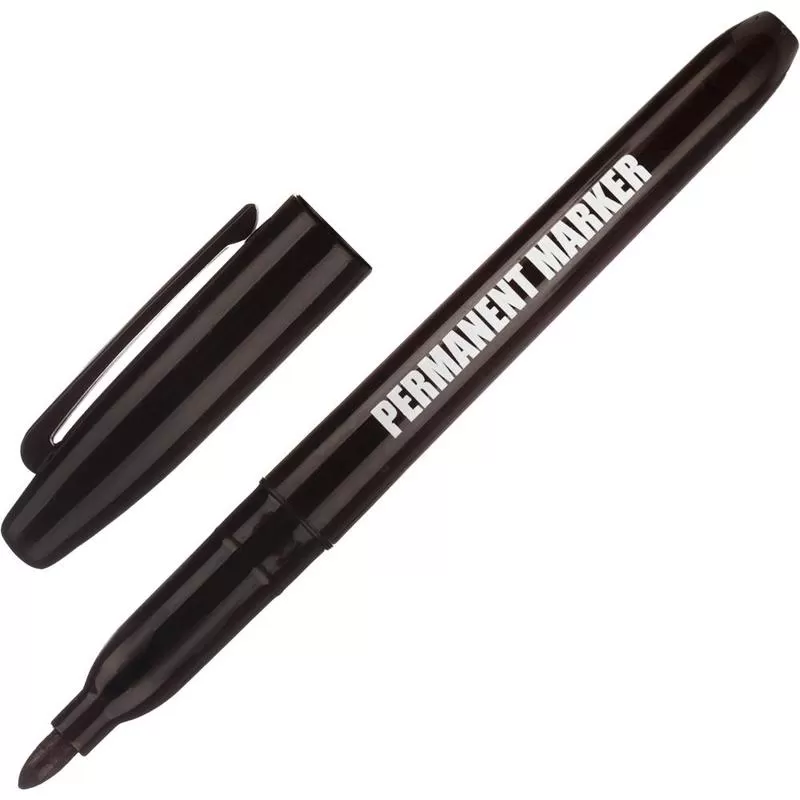 Маркер перманентный черный толщина линии 2 мм/12