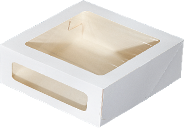 Упаковка ForGenika CAKE II Window White 220*220*100 мм 15шт./уп/ .6уп/кор